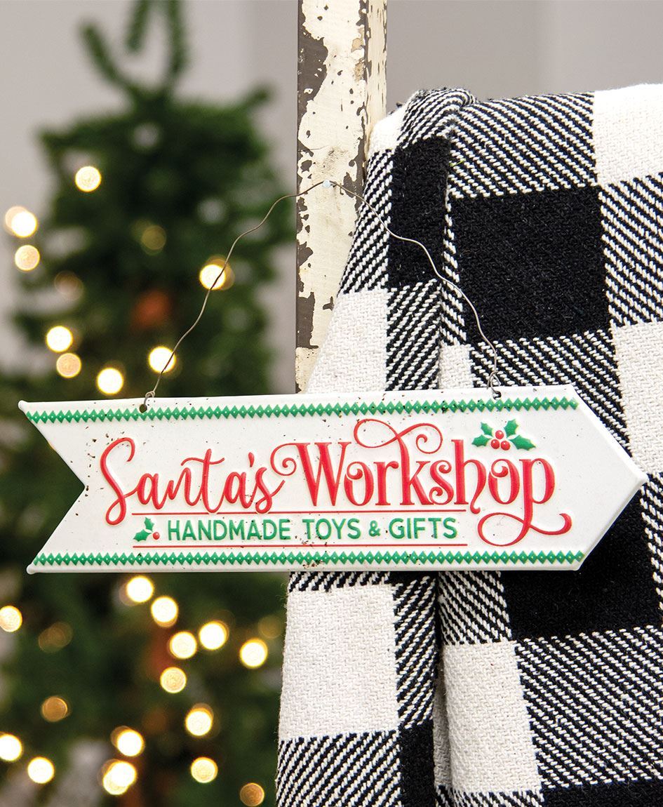 Santa's Workshop Direction Wall Art