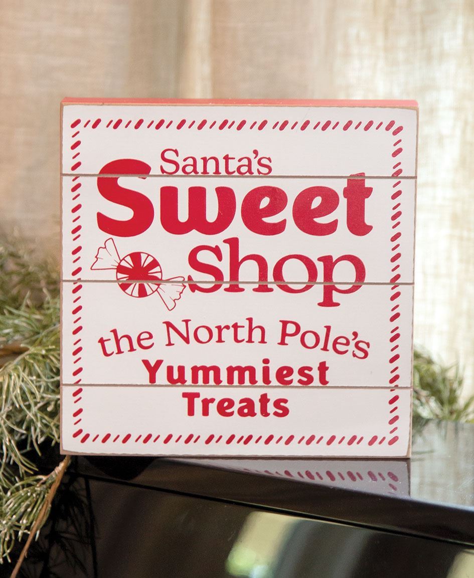 Santa Sweet Shop Pallet Sign