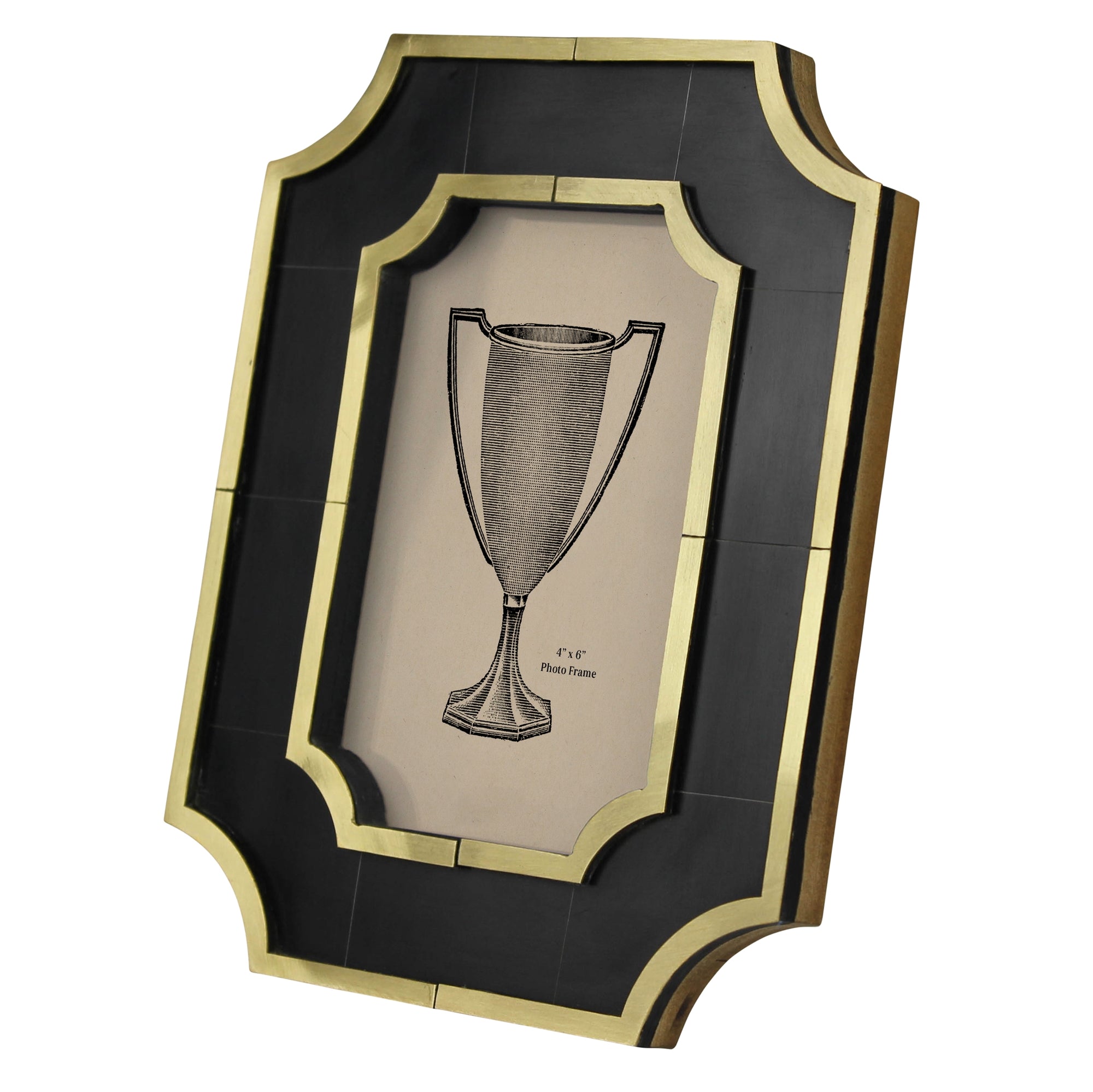 Marbled Resin & Brass Frame - 4x6