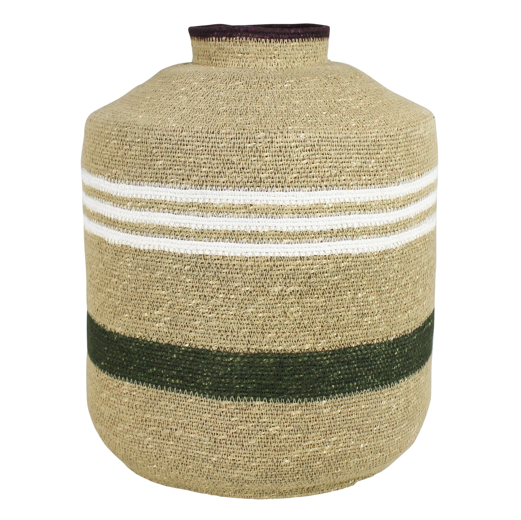 Medina Urn, Wide, Seagrass