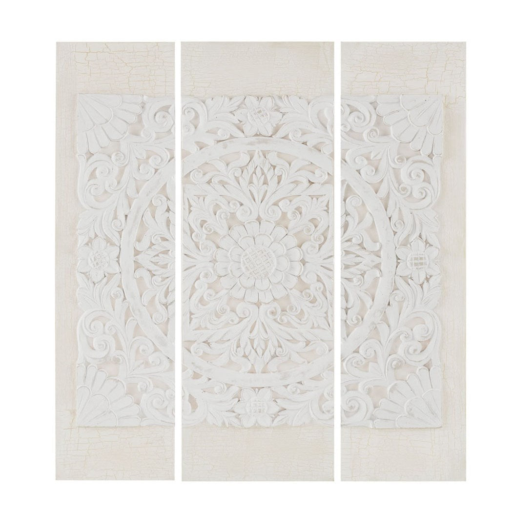 White Mandala Framed Medallion Rice Paper Shadow Box Wall Decor
