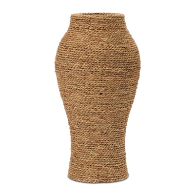 Vase 18”H Plywood/Seagrass