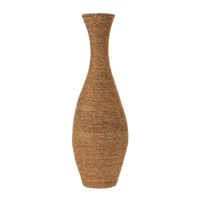 Vase 34.5”H Plywood/Seagrass