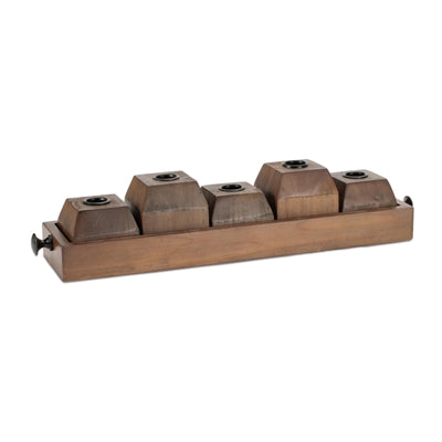 Taper Candle Holder 18"L x 3.75"H Wood/MDF