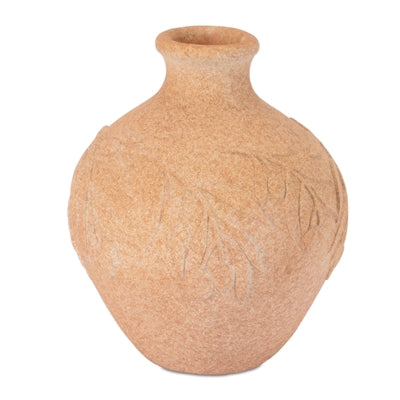 Vase w/Olive Pattern 7”H Resin
