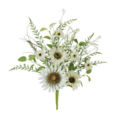 Mixed Sunflower Bush 23.5”H Polyester/Plastic