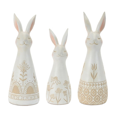 Rabbit (Set of 3) 8.25"H, 10"H Resin
