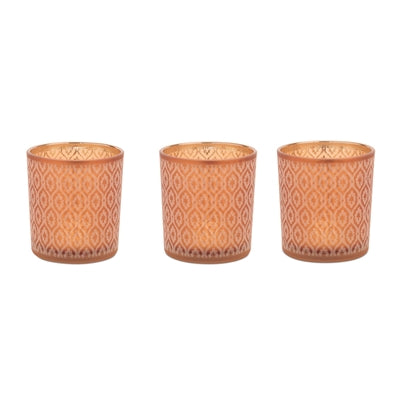 Votive Holder (Set of 3) 3"D x 3.5"H Glass