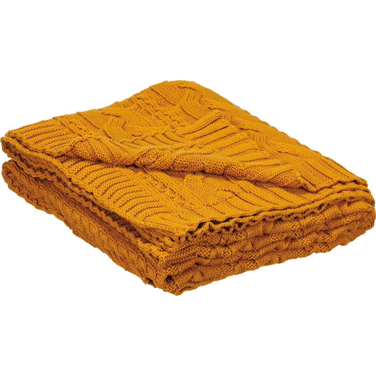 Cable Knit Saffron Throw