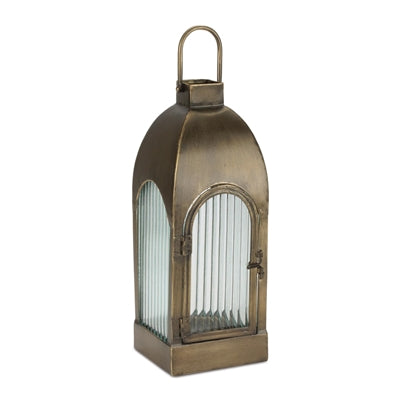 Lantern 5.5"SQ x 17.5"H Iron/Glass