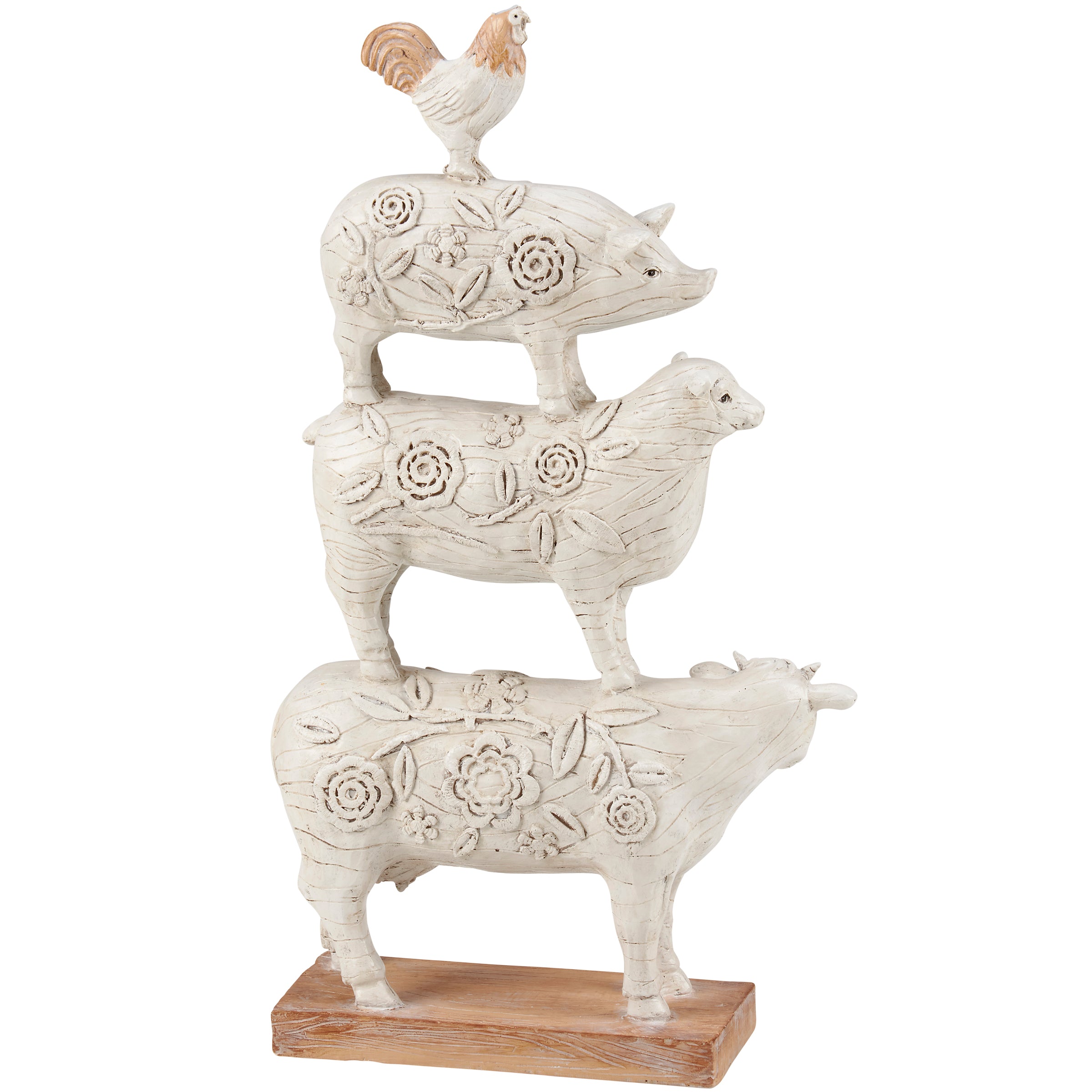 Stacked Farm Animals Decor