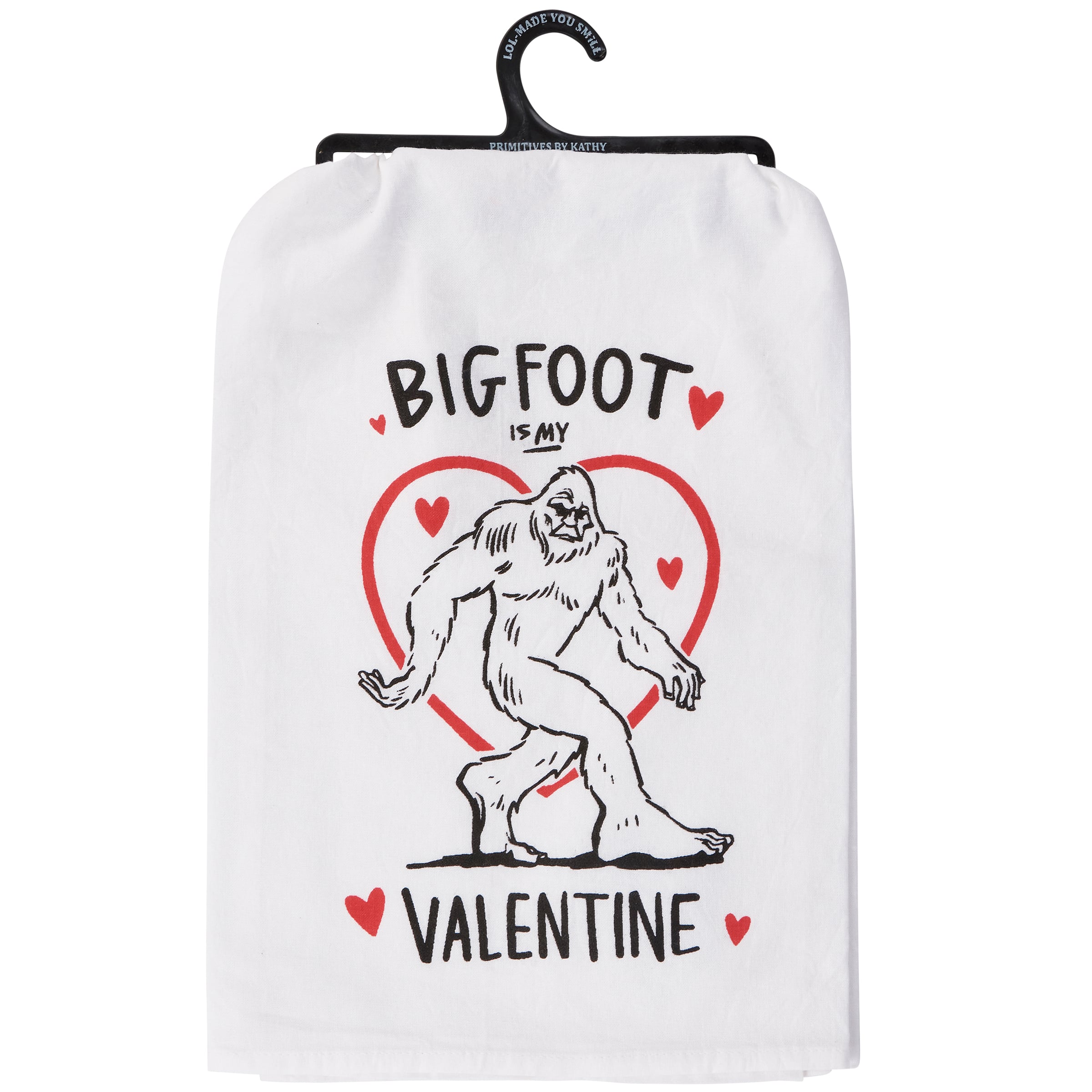 Bigfoot Valentine Kitchen Towel