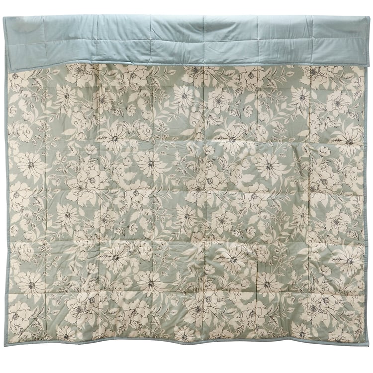 Blue Floral Throw
