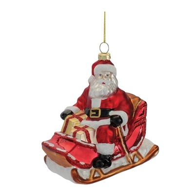 Santa on Sleigh Ornament
