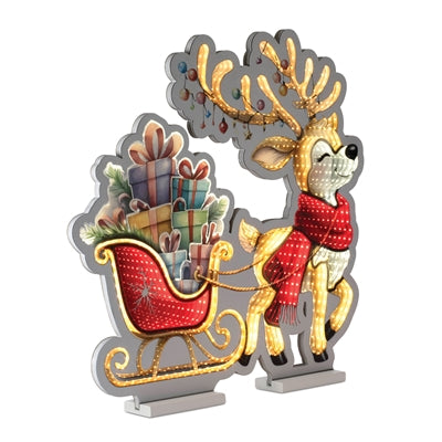 Deer w/Sleigh Ekko Light