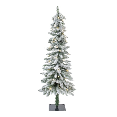 Flocked Alpine Tree w/40 Lights