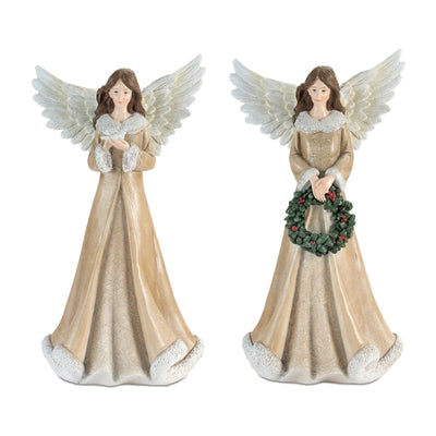 Angel w/Wreath and Bird (S/2)