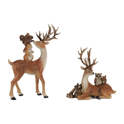 Deer w/Forest Friends (S/2)