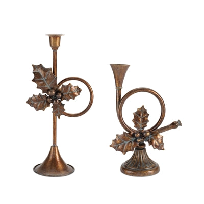 Horn Taper Candle Holder (S/2)