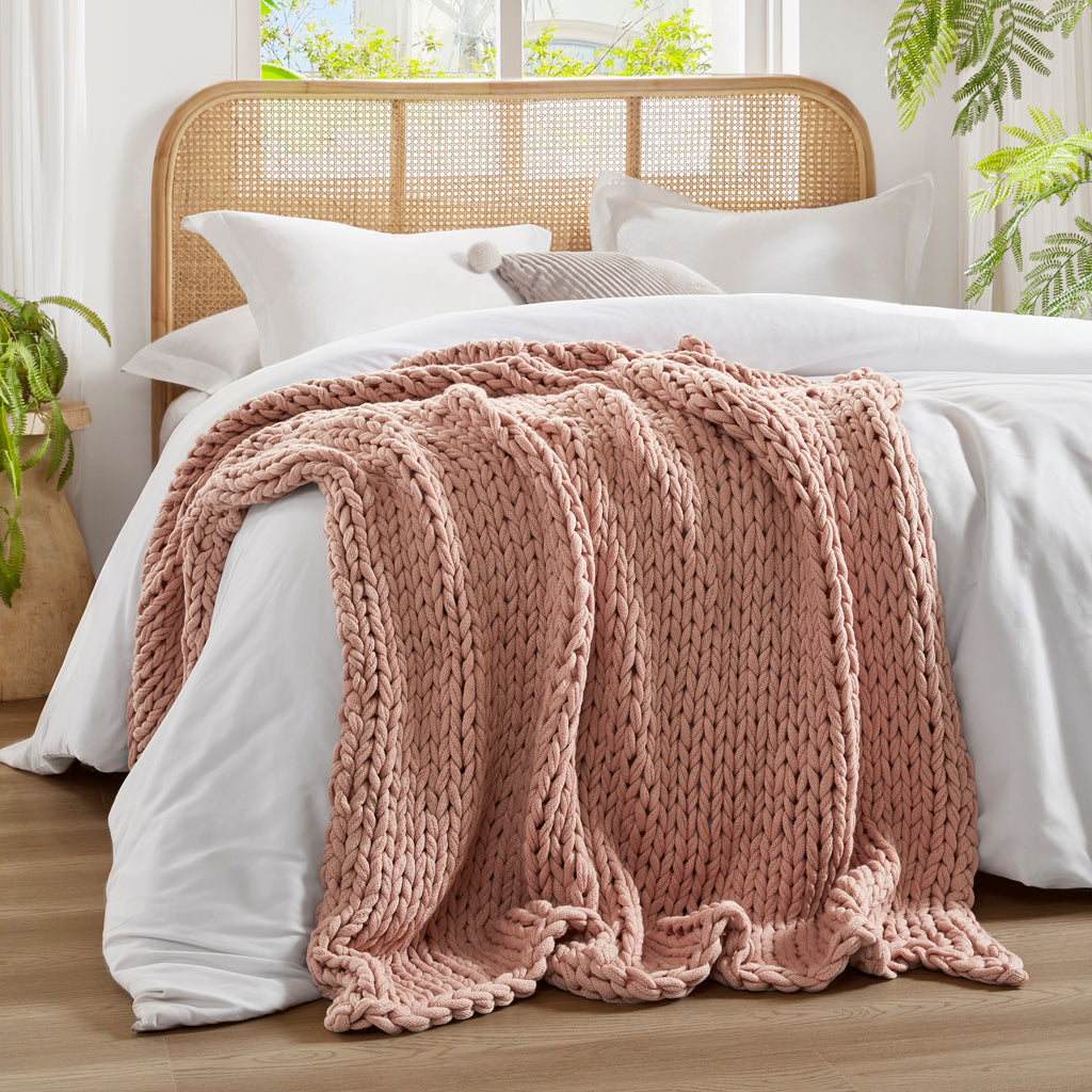 Chunky Double Knit Hand Made Chunky Double Knit Throw Blanket