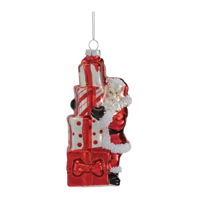 Santa w/Present Stack Ornament