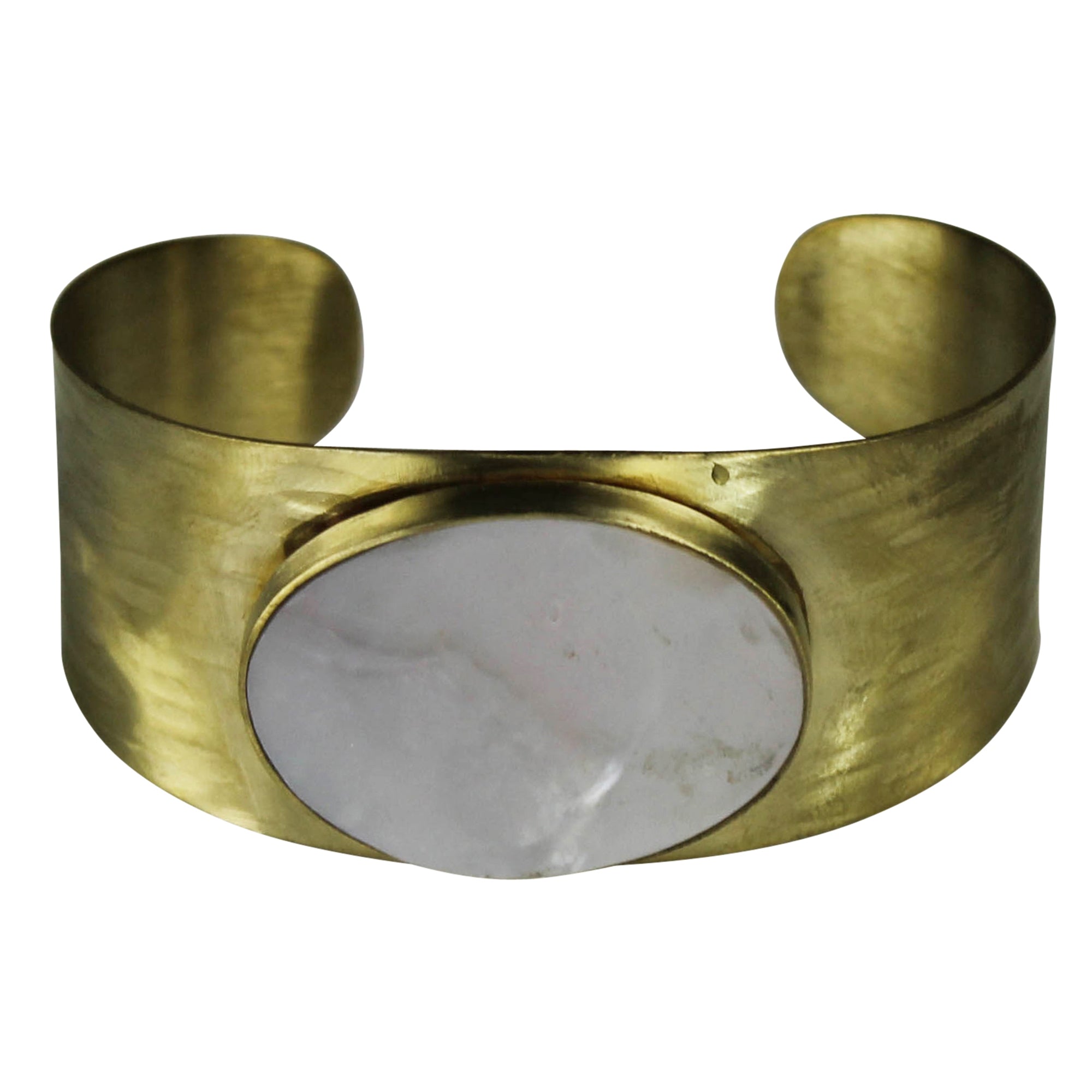 Cuff with Bezel Set Mother of Pearl