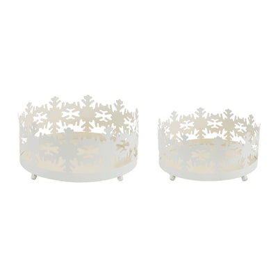Snowflake Candle Holder (S/2)