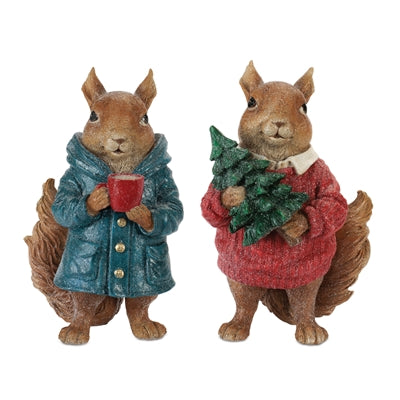 Squirrel w/Tree and Mug (S/2)