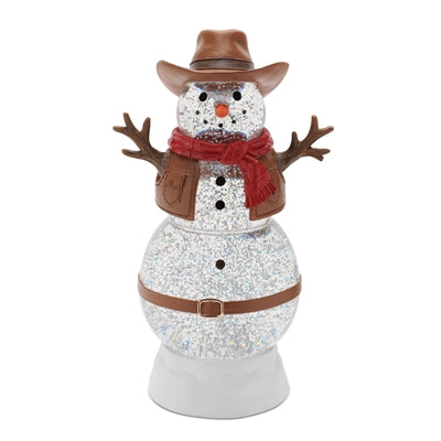 LED Cowboy Snowman Globe