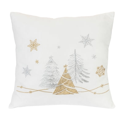 Tree and Snowflake Pillow