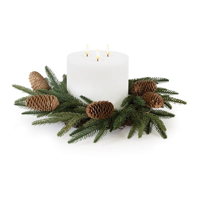 Pine w/Cone Candle Ring