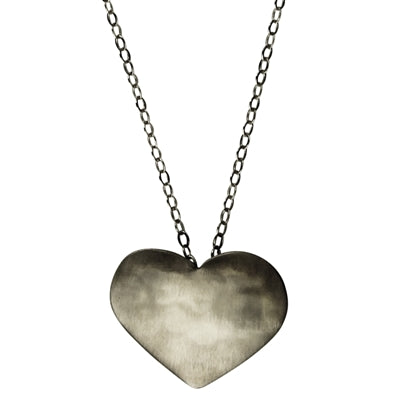 Gia Heart Necklace, Silver