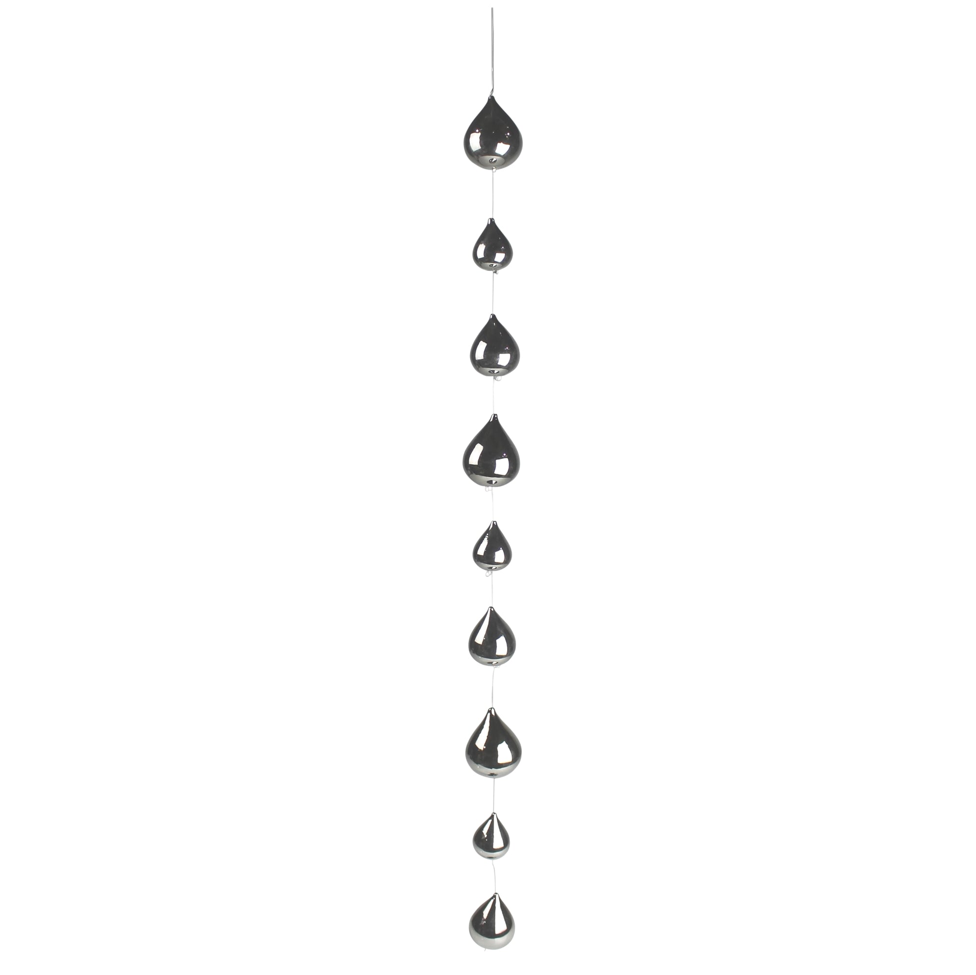 Strand of Glass Bulbs, Silver - Lrg
