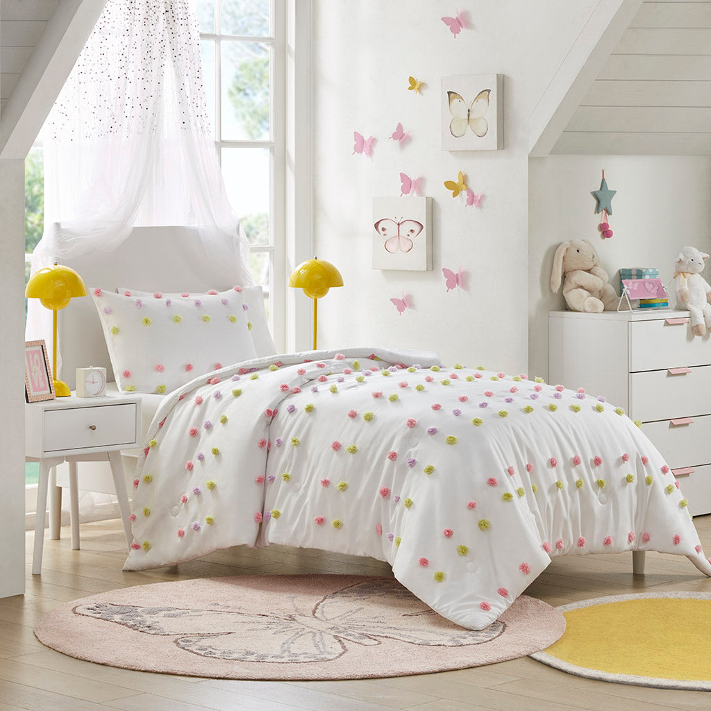 Cora Printed Butterfly Comforter Set