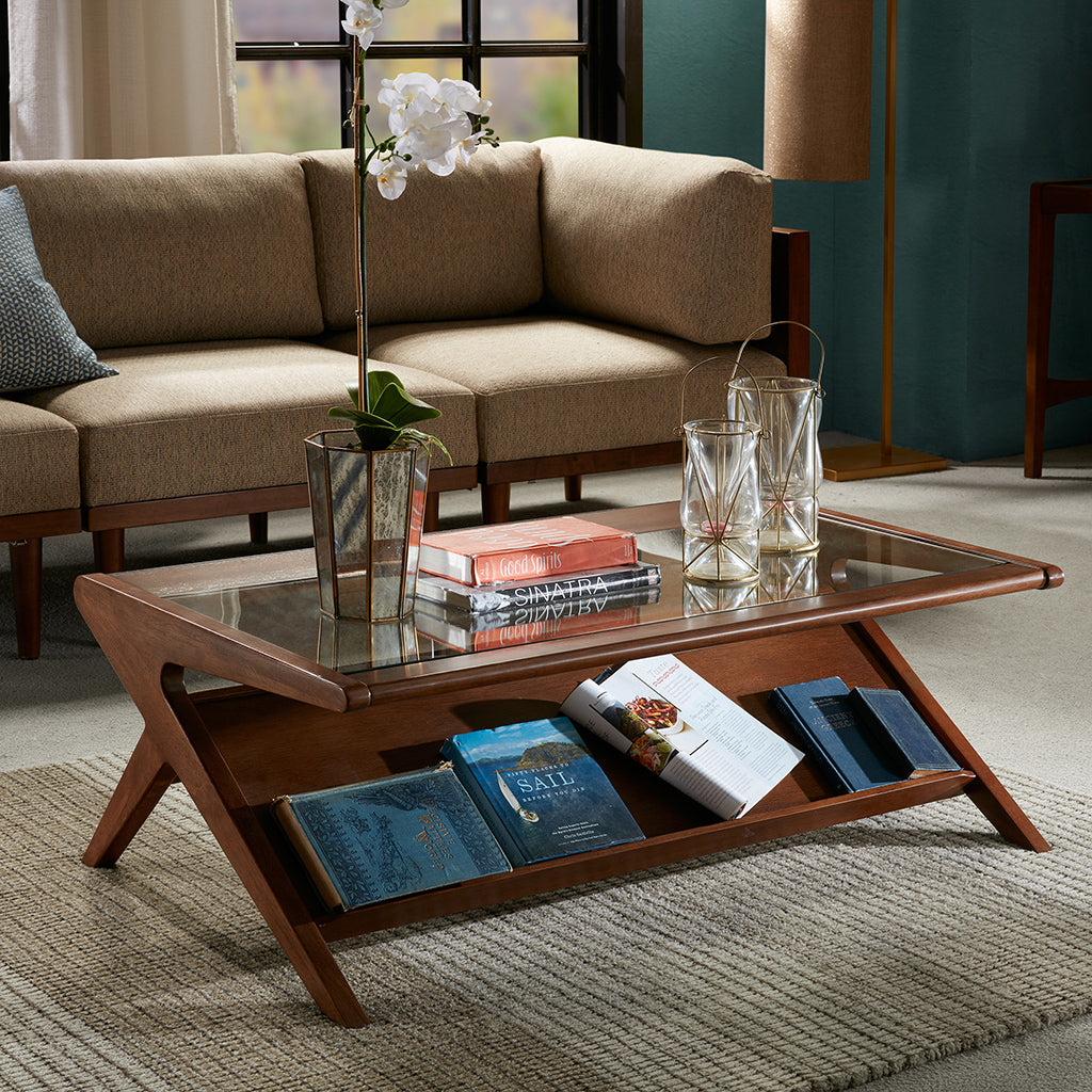 Rocket Round Coffee Table with Shelf