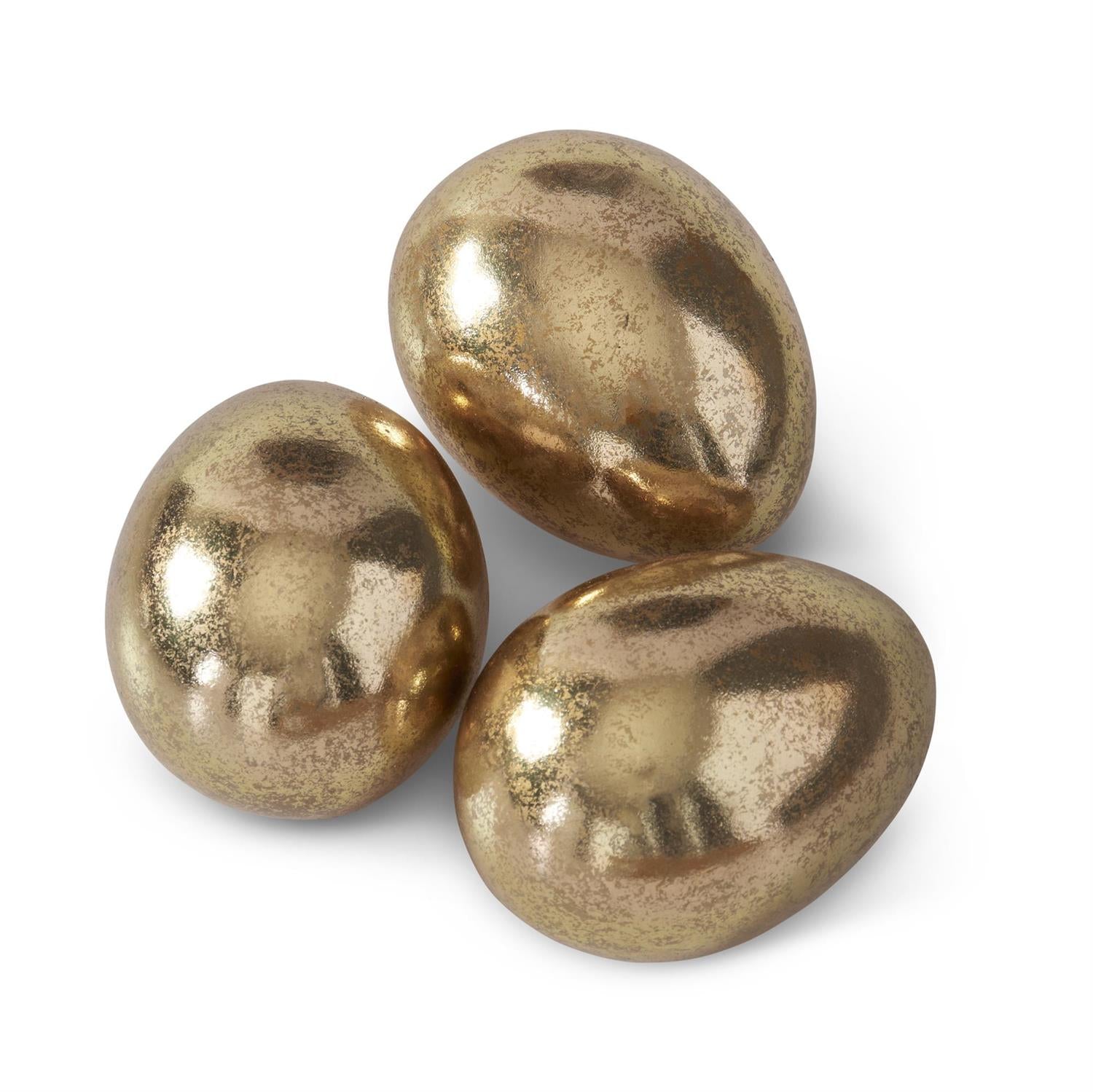 3' Gilded Resin Eggs