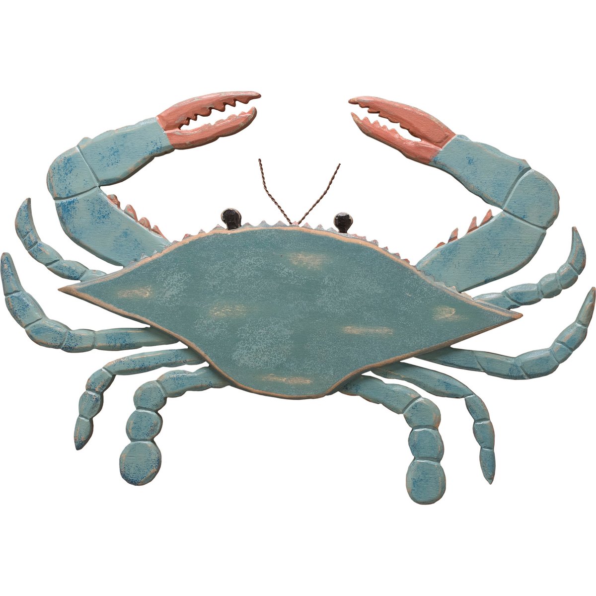 Wooden Blue Crab Wall Decor