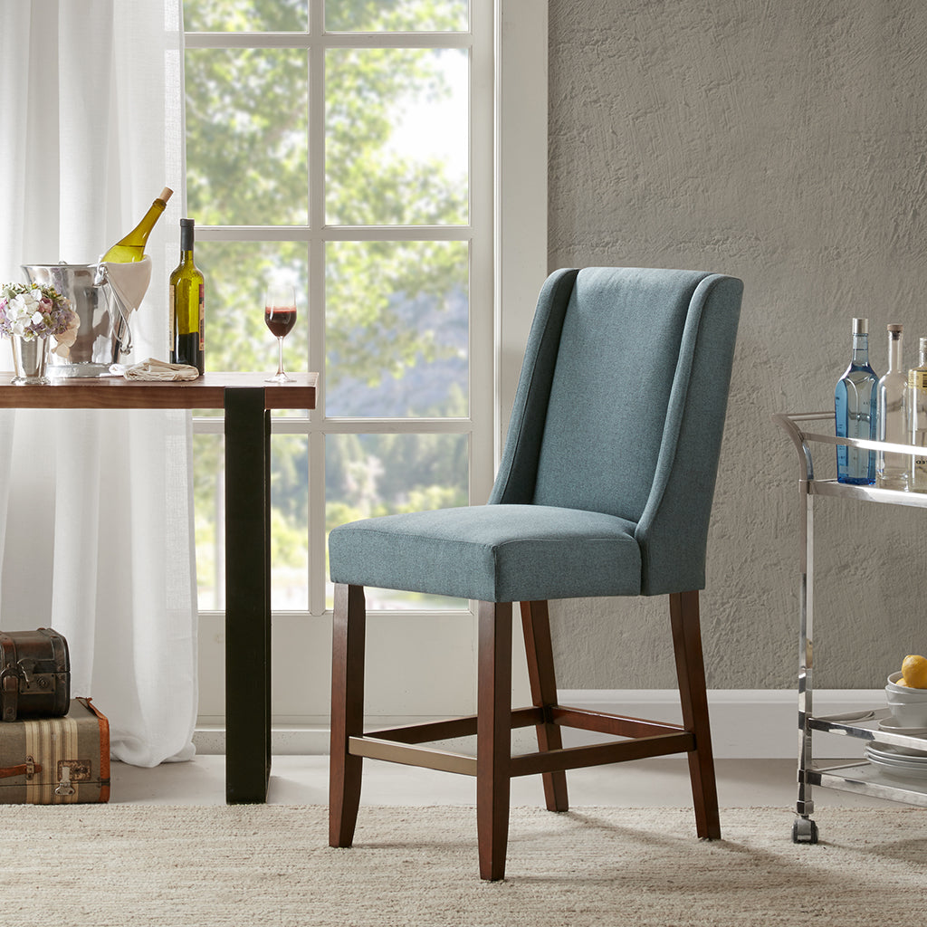 Brody 26"H Upholstered Counter Stool with Metal Base