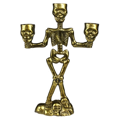 Skeleton Candelabra with Skulls