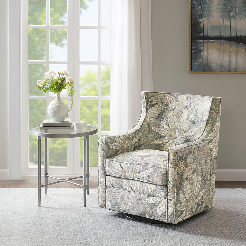 Alana Faux Leather 360 Degree Swivel Arm Chair