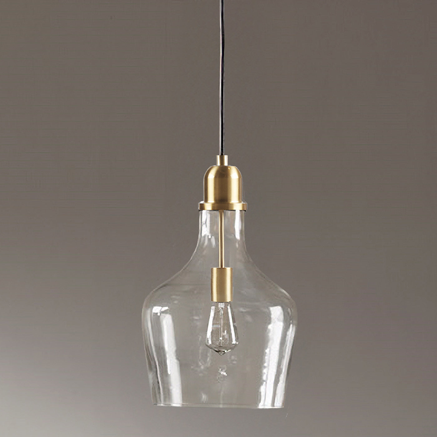 Bell Shaped Hanging Glass Pendant Light