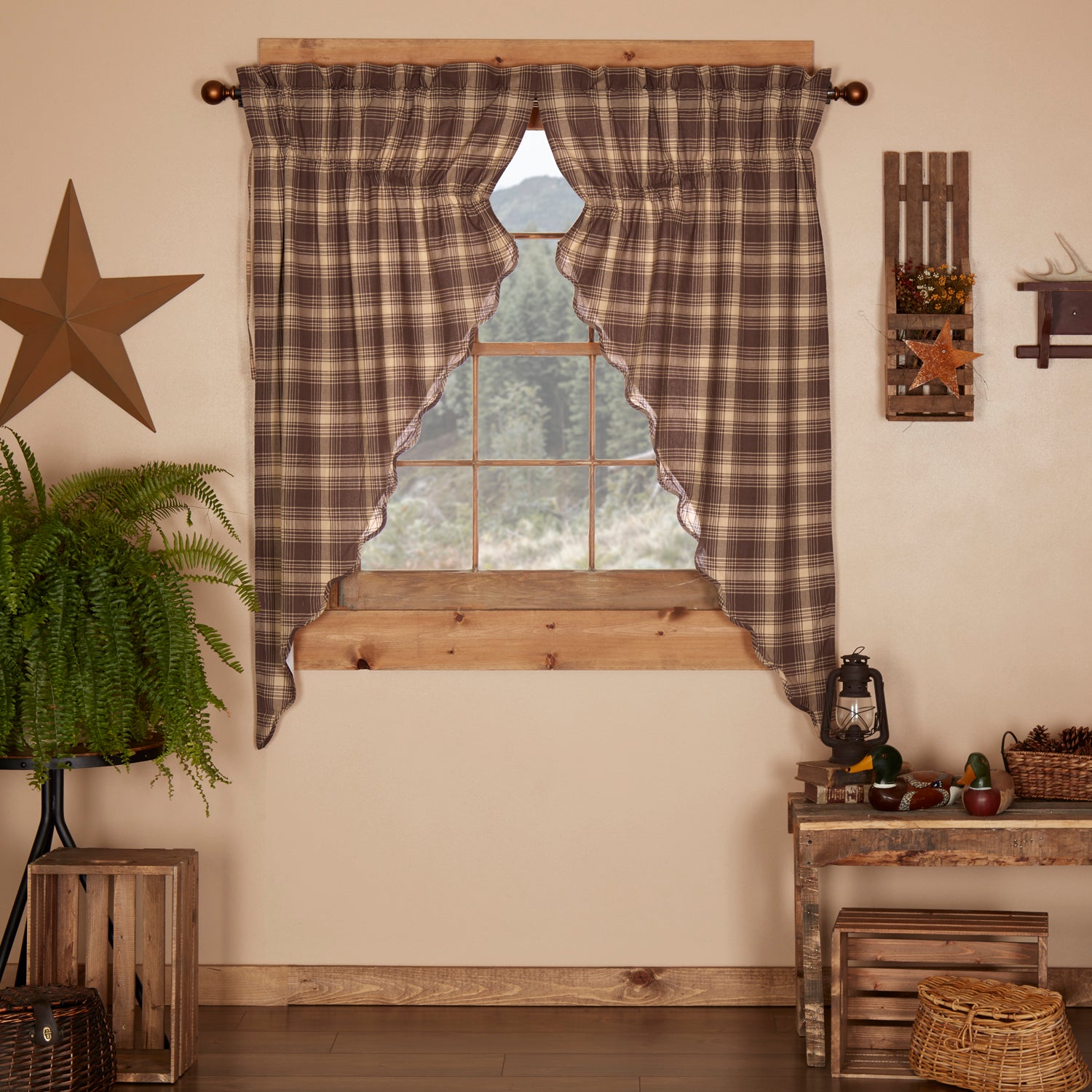 Dawson Star Scalloped Prairie Short Panel Set of 2