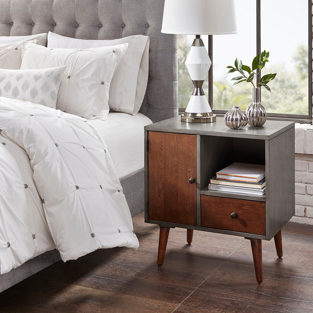 Stinson 1-Drawer Nightstand with Shelf