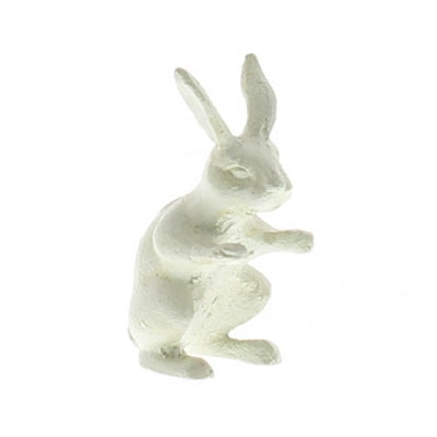 Curious Rabbit - Cast Iron Hare - Antique White