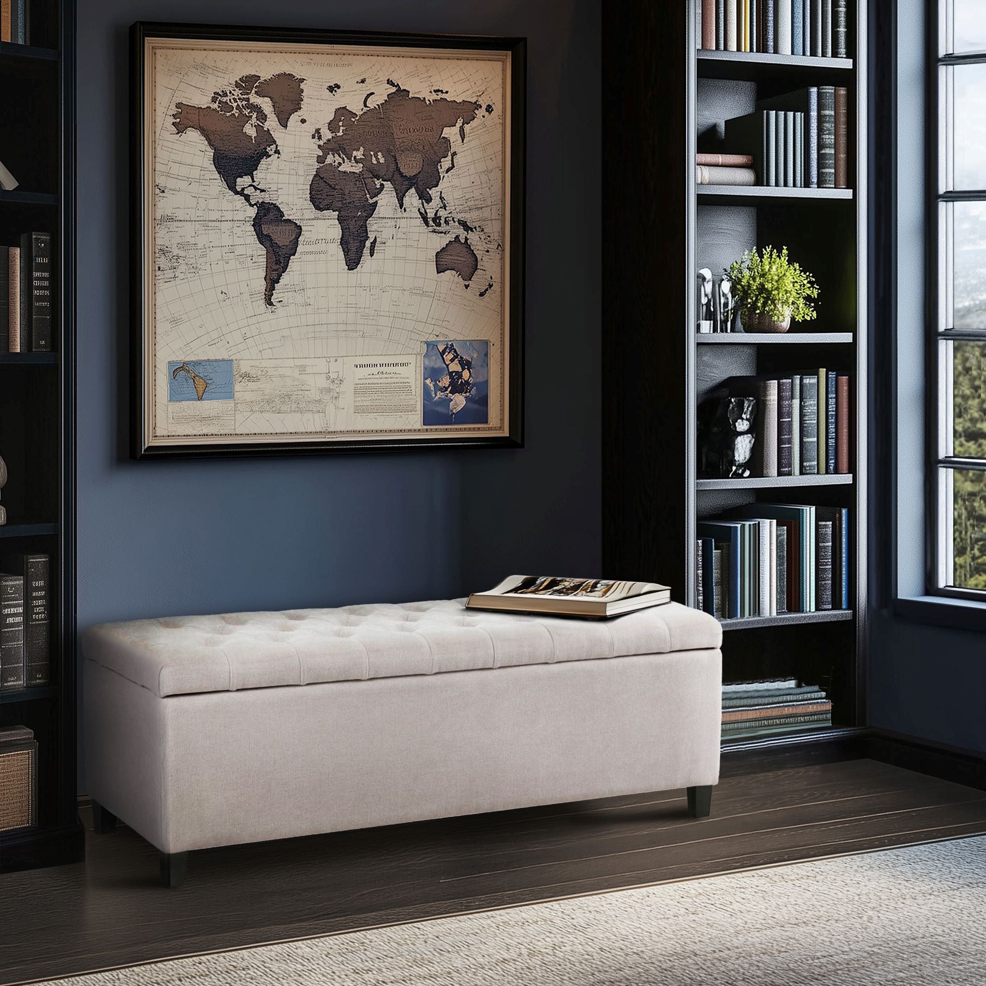 Shandra Tufted Top Soft Close Storage Bench