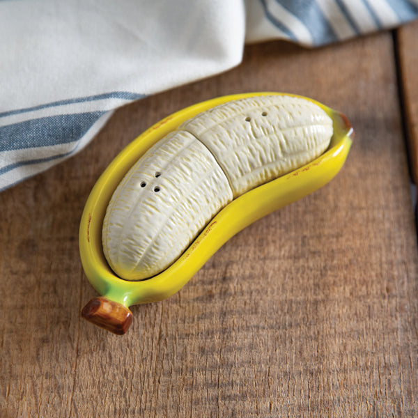 Peeled Banana Salt & Pepper Shakers