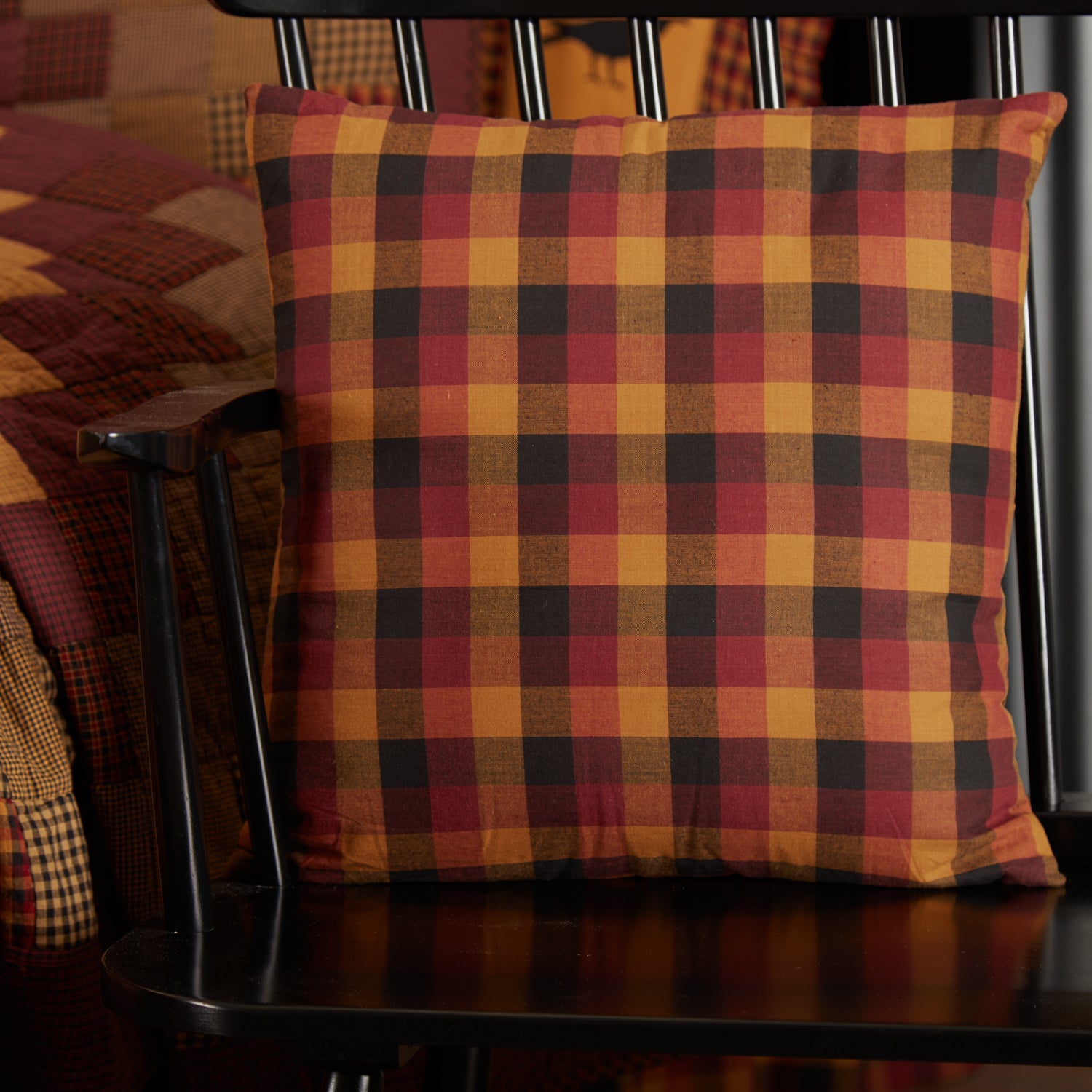 Heritage Farms Primitive Check Fabric Pillow