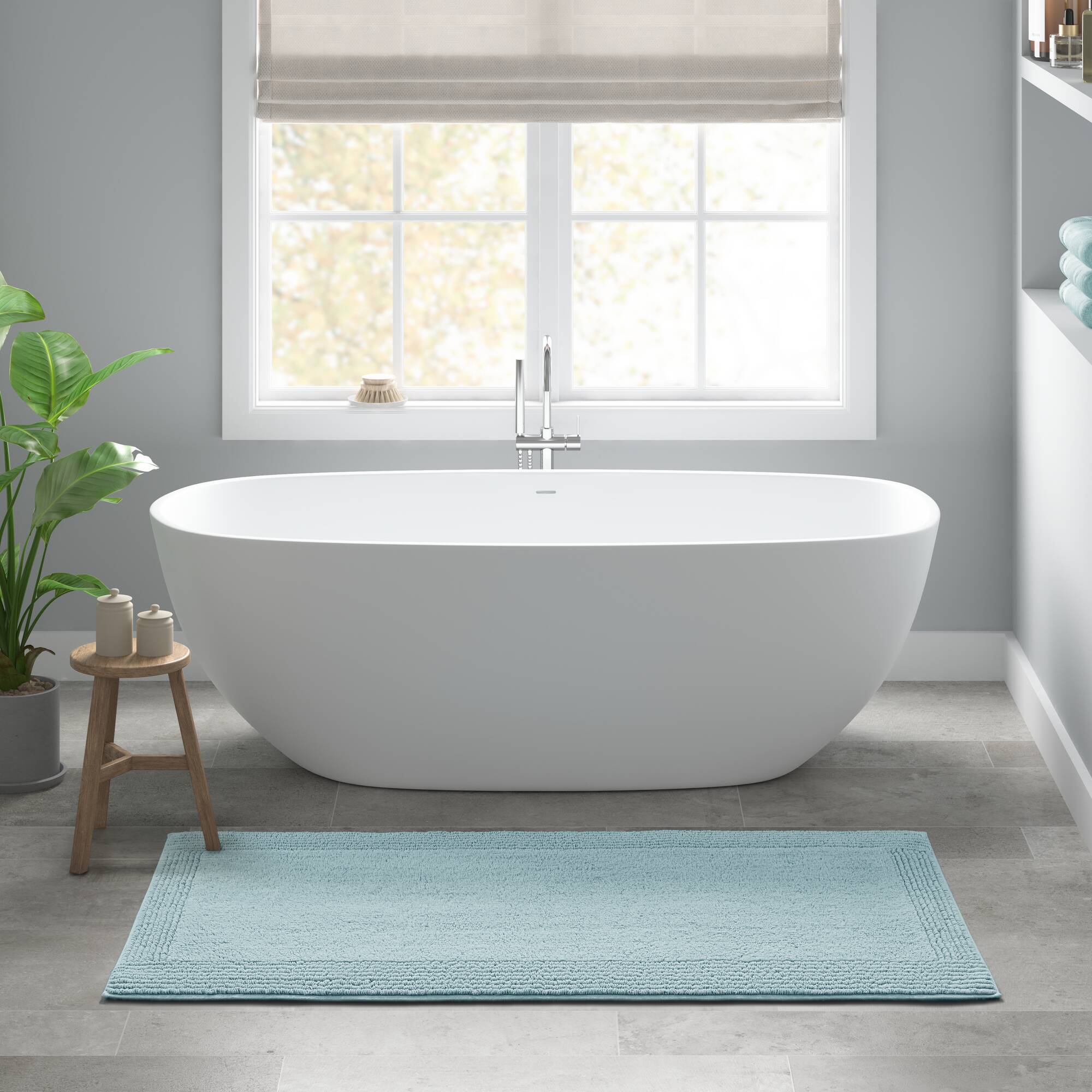 Splendor 100% Cotton Tufted 3000GSM Reversible Bath Rug
