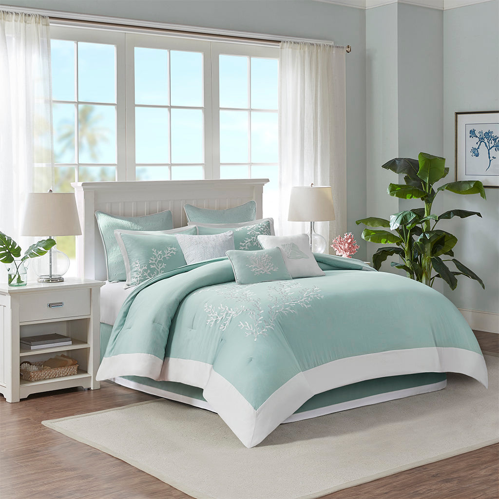 Coastline Oversized Cotton Jacquard Comforter Set