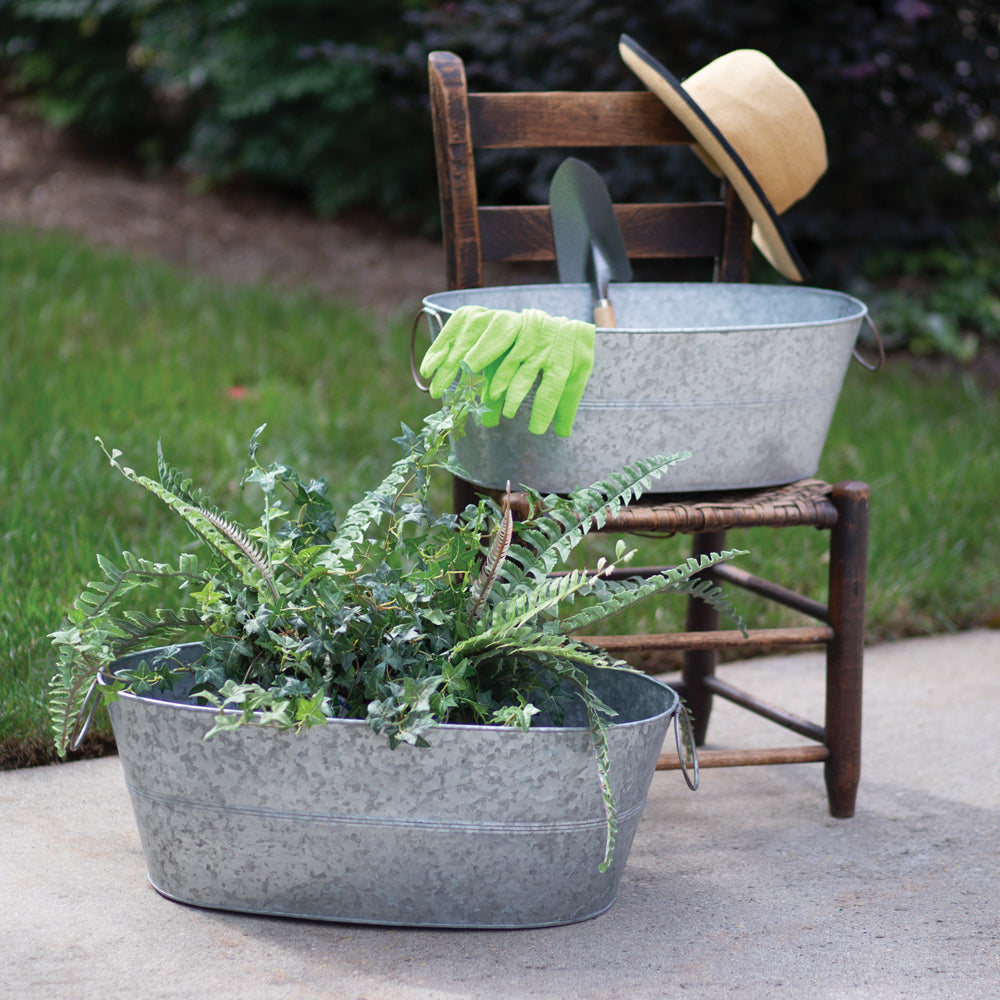Galvanized Washtubs (S/2)